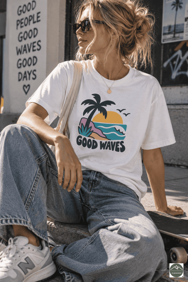 Damen T-Shirt Good Waves „Good Waves“