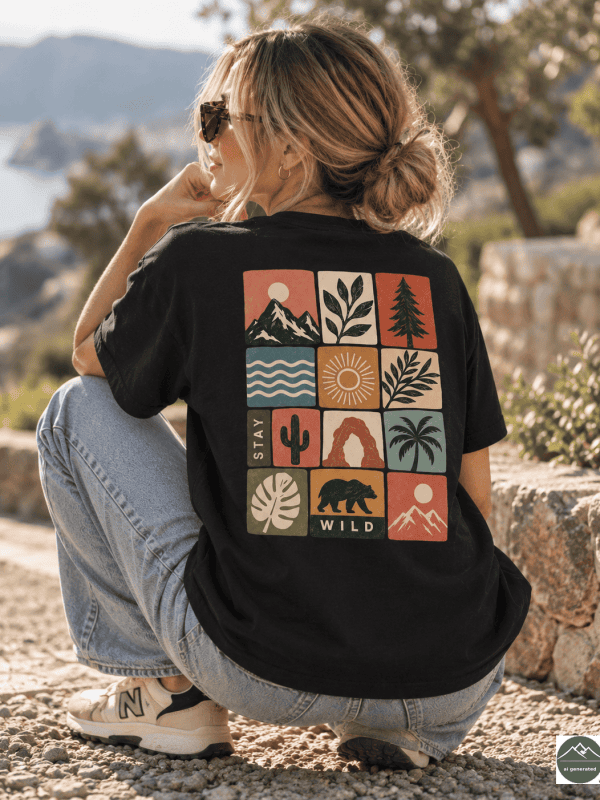 Retro-T-Shirt am sonnigen Küstenhang Wild roots Damen - Heavy Cotton T-Shirt